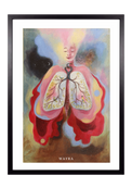 Spiritueller Fine-Art-Kunstdruck einer Frau mit symbolischer Lunge als Baum von Wayra Arts