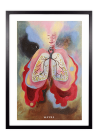 Spiritueller Fine-Art-Kunstdruck einer Frau mit symbolischer Lunge als Baum von Wayra Arts