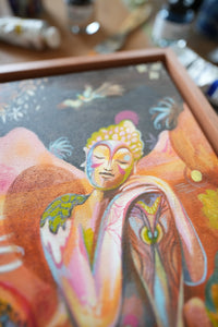 Der träumende Buddha – exklusives Original-Kunstwerk (inkl. Rahmung)
