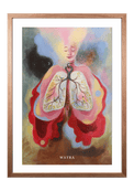 Spiritueller Fine-Art-Kunstdruck einer Frau mit symbolischer Lunge als Baum von Wayra Arts