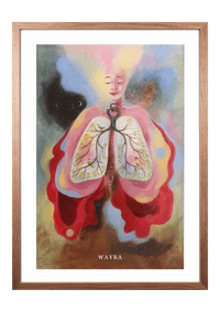 Spiritueller Fine-Art-Kunstdruck einer Frau mit symbolischer Lunge als Baum von Wayra Arts