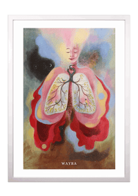 Spiritueller Fine-Art-Kunstdruck einer Frau mit symbolischer Lunge als Baum von Wayra Arts