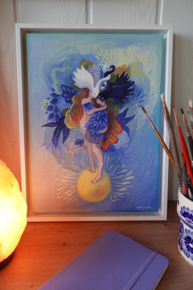 Getragen – exklusives Original-Kunstwerk (inkl. Rahmung)