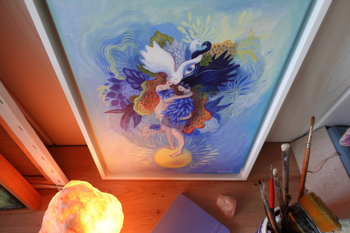 Getragen – exklusives Original-Kunstwerk (inkl. Rahmung)