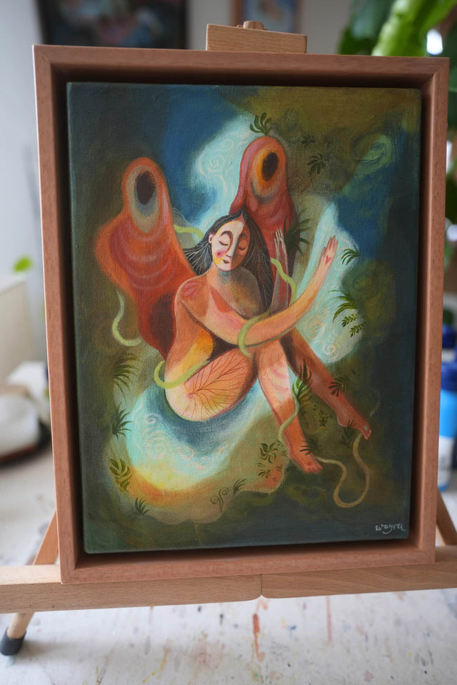 Erdengel – exklusives Original-Kunstwerk (inkl. Rahmung)