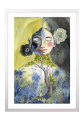 Fine-Art-Kunstdruck einer meditierenden Frau mit Baum und Naturmotiven von Wayra Arts