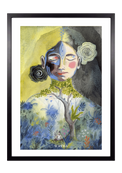 Fine-Art-Kunstdruck einer meditierenden Frau mit Baum und Naturmotiven von Wayra Arts