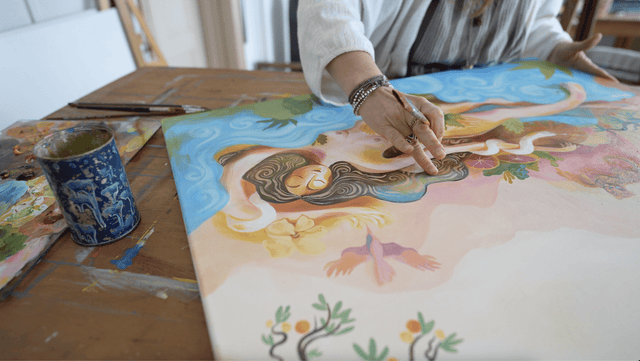Im Fluss – exklusives Original-Kunstwerk (inkl. Rahmung)