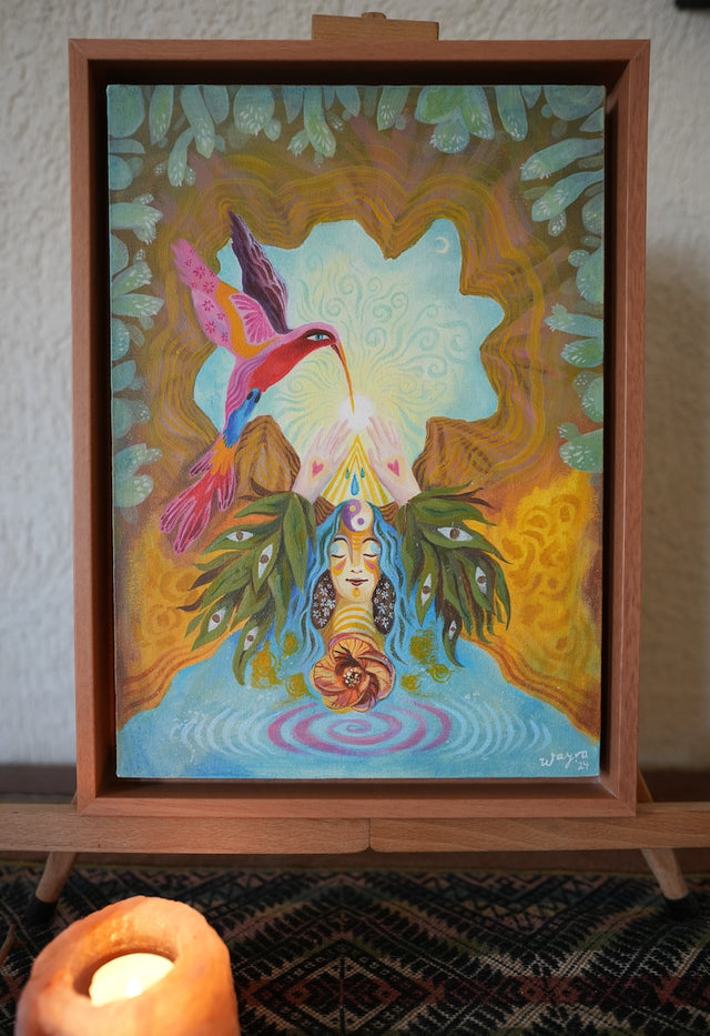 Kolibri – exklusives Original-Kunstwerk (inkl. Rahmung)