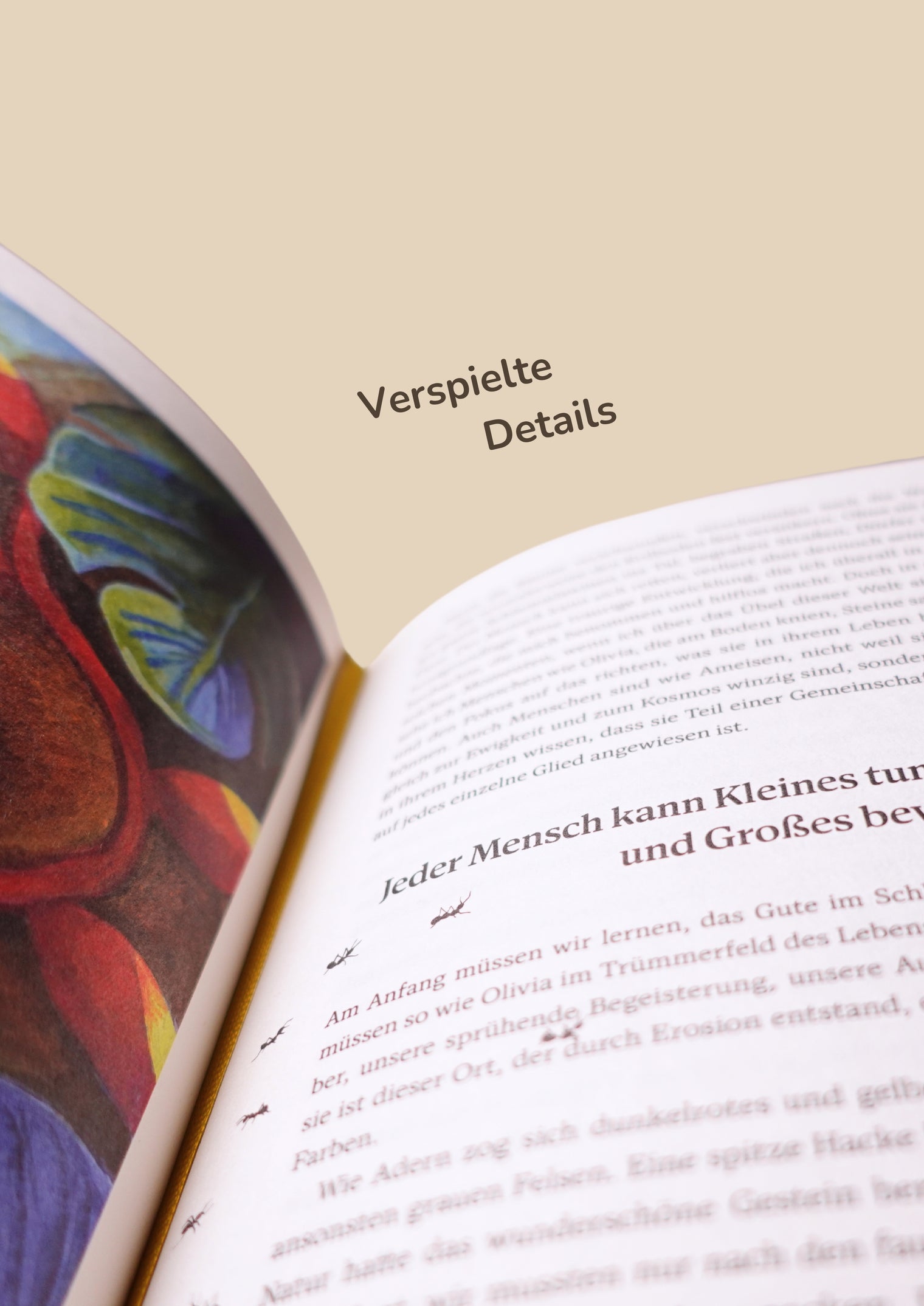 Einblick in das Buch „Noch in diesem Leben“ mit Texten und Illustrationen von Nora Teichert